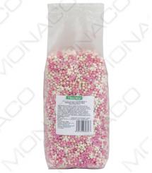 Obrázek k výrobku 21039 - Cukrový mix Jednorožce,guličky,hviezdičky ružovo-strieborno-biele (50 g)