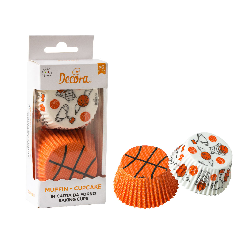 Obrázek k výrobku 26300 - Decora košíčky na muffiny Basketbal (36ks)