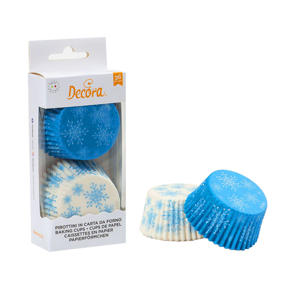 Obrázek k výrobku 22489 - Decora košíčky na muffiny Frozen vločky (36 ks)