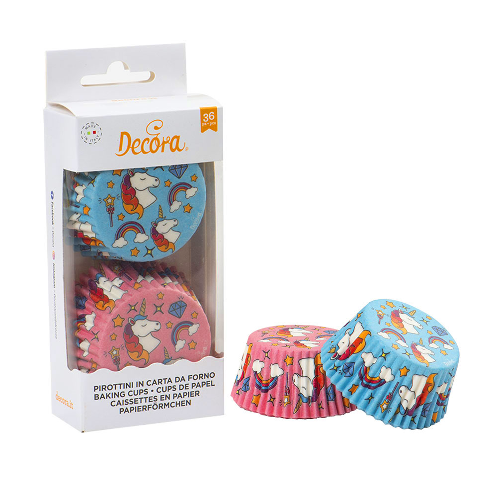 Obrázek k výrobku 21692 - Decora Košíčky na muffiny Jednorožec (36 ks)