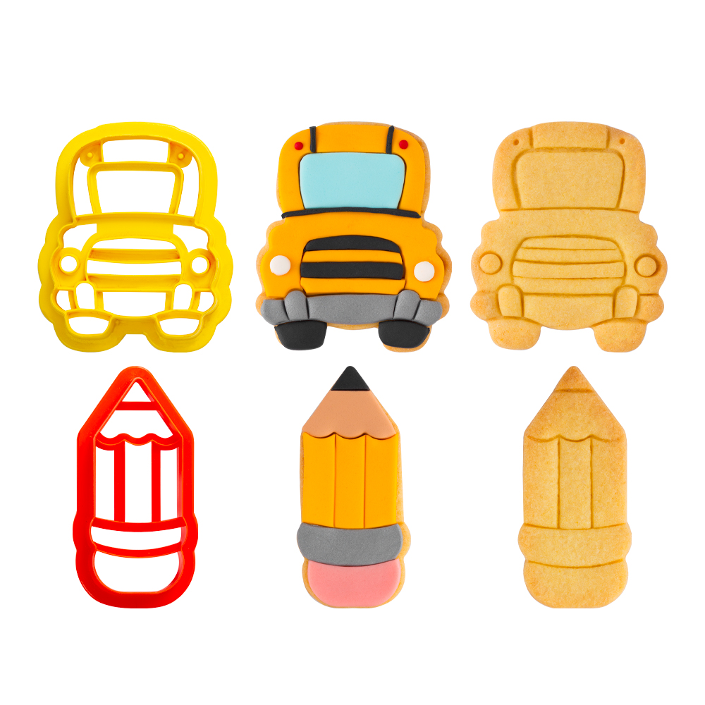 Obrázek k výrobku 22794 - Decora Plastové vykrajovátko Autobus, ceruzka 2ks