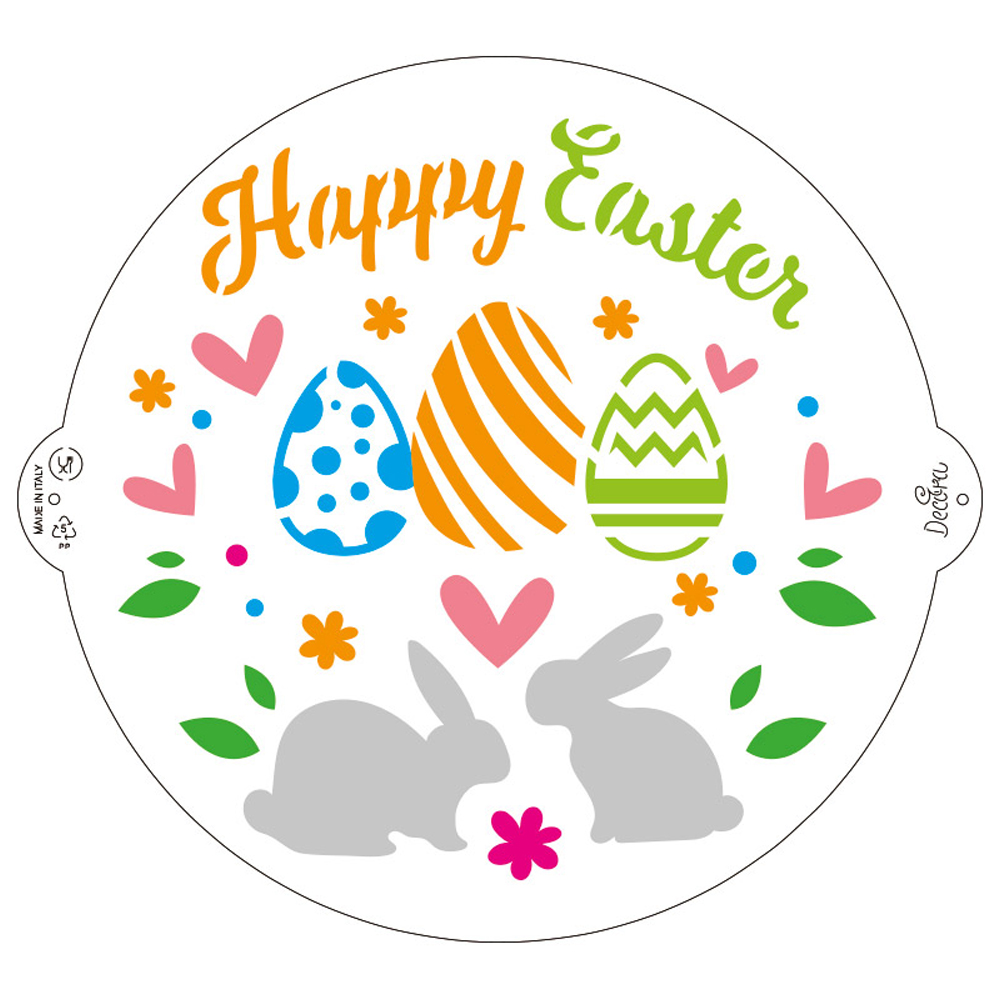 Obrázek k výrobku 21703 - Decora Stencil šablóna - Happy Easter (25 cm)