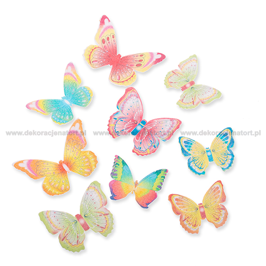 Obrázek k výrobku 15641 - Dekorace z jedlého papíru Motýlci (108 ks)