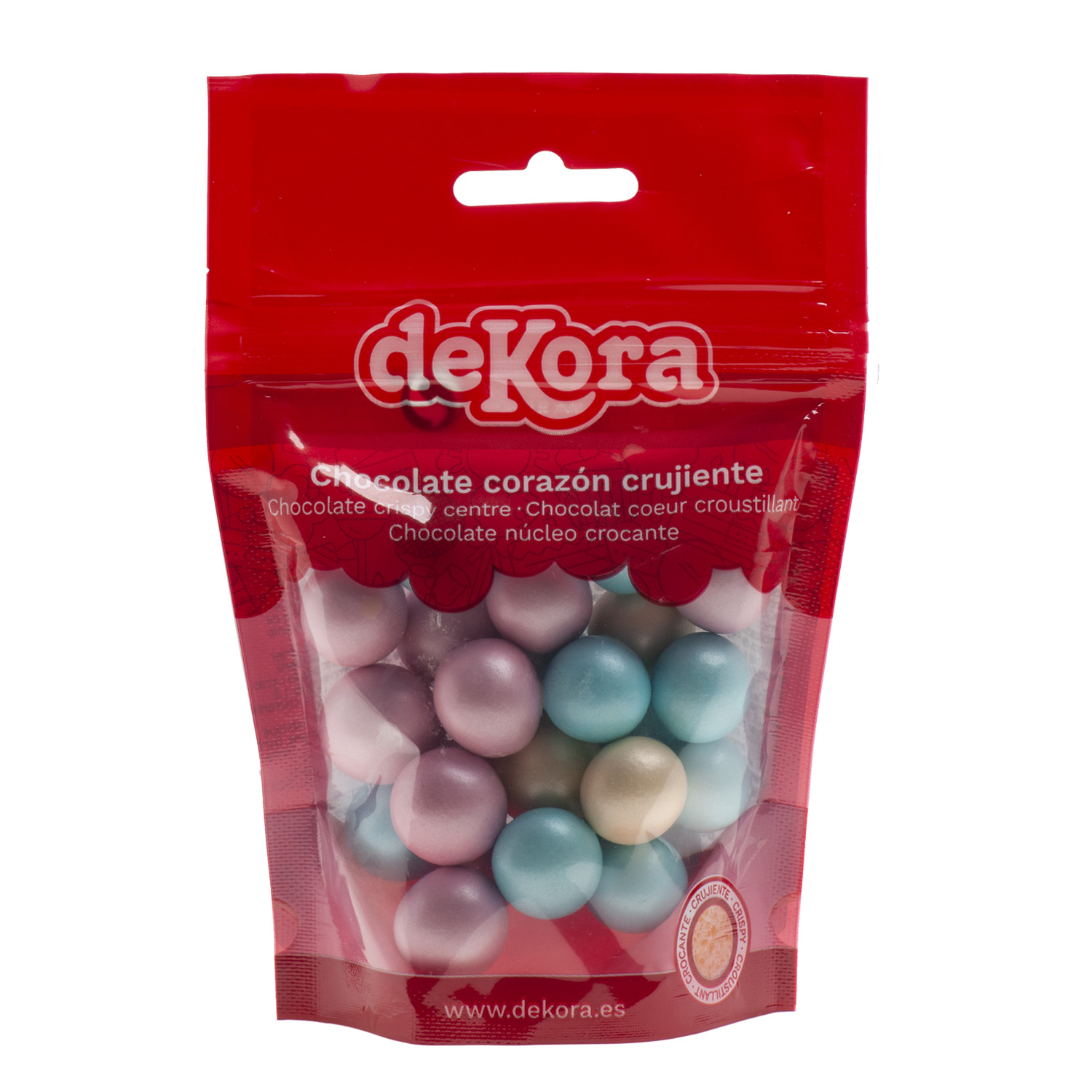 Obrázek k výrobku 22916 - Dekorácia čokoládové guličky perly farebné 80g