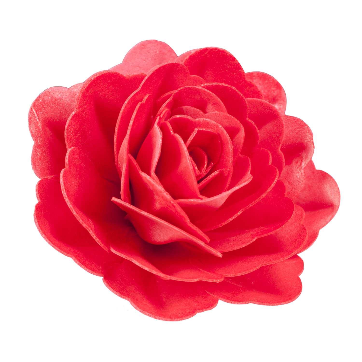 Obrázek k výrobku 25548 - Dekorácia - Oblátková červená ruža 12,5cm (1ks)