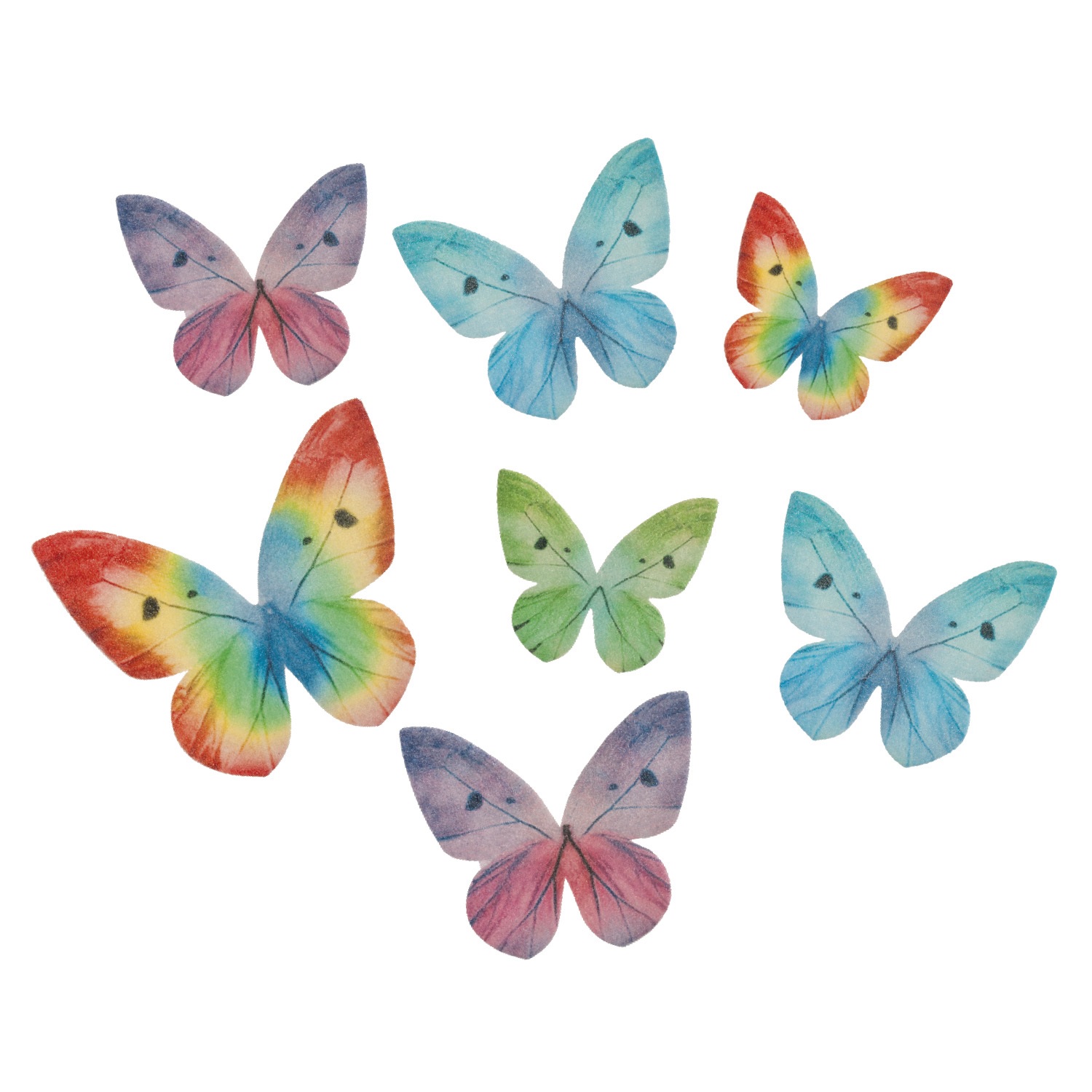 Obrázek k výrobku 24420 - Dekorácia papierový motýľ mix farieb (3ks)