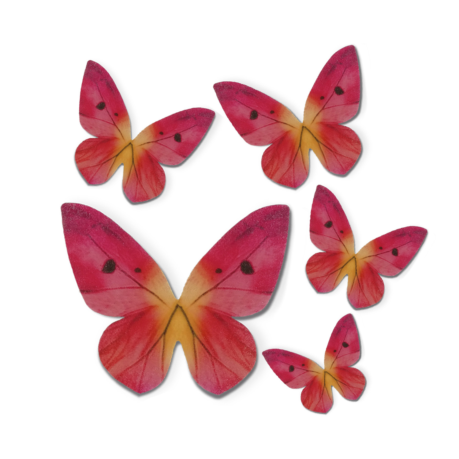 Obrázek k výrobku 19809 - Dekorácia papierový motýľ ružový (3 ks)