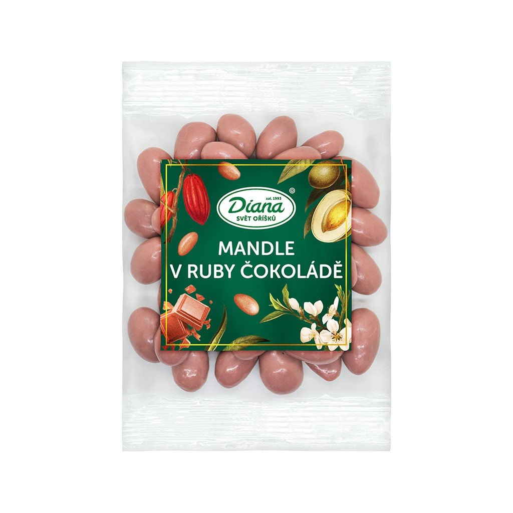 Obrázek k výrobku 20112 - Diana Mandle v ruby čokoláde (100 g)