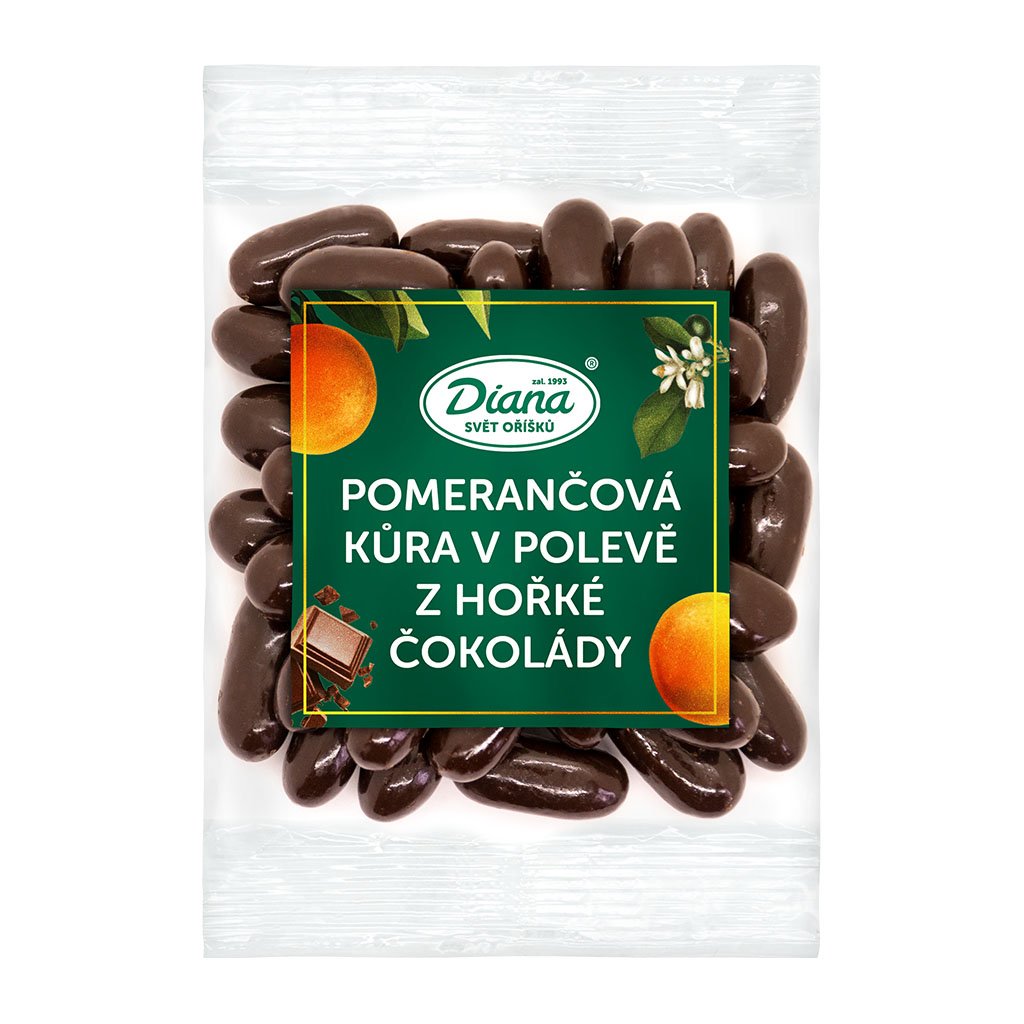 Obrázek k výrobku 20106 - Diana Pomarančová kôra v poleve z horkej čokolády (100 g)