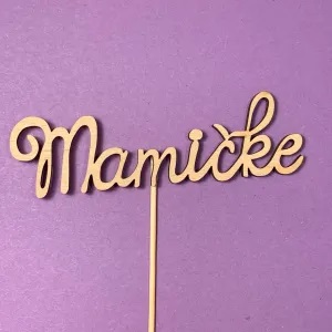 Obrázek k výrobku 22113 - Drevený zápich do torty "Mamičke"