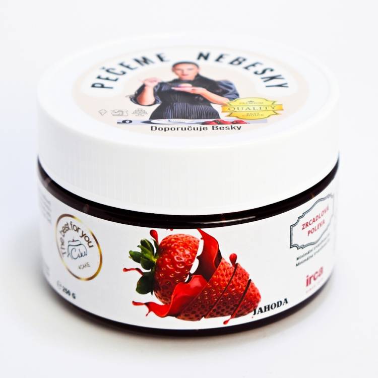 Obrázek k výrobku 18493 - Farcitura - zrkadlová poleva IRCA Jahoda (250 g)