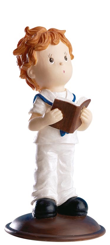 Obrázek k výrobku 23638 - Figurka chlapec s knihou 13,5cm ( 1ks)