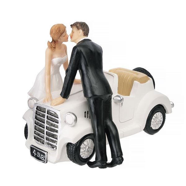 Obrázek k výrobku 23723 - Figurka svadobný pár s autom 18cm