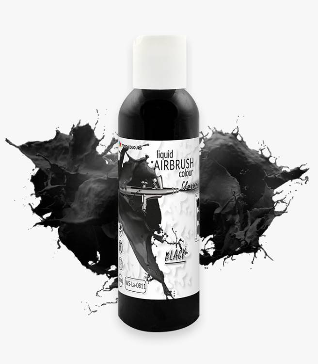 Obrázek k výrobku 16225 - Food Colours airbrush farba tekutá Black (135 ml)