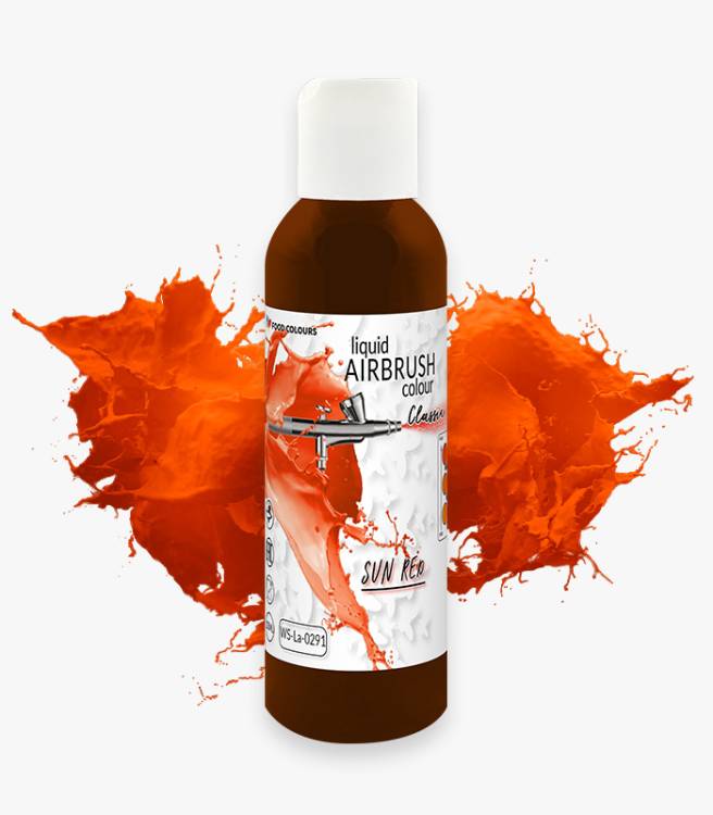 Obrázek k výrobku 16249 - Food Colours airbrush farba tekutá Sun Red (135 ml)