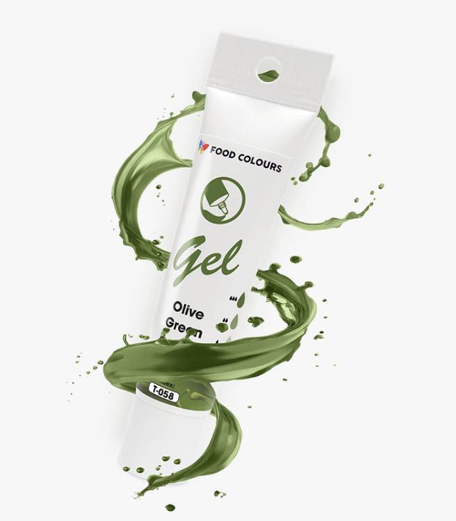 Obrázek k výrobku 26598 - Food Colours gélová farba tuba Olive Green 30 g