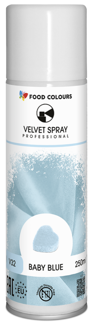 Obrázek k výrobku 25696 - Food Colours zamatový sprej Baby Blue (250 ml)