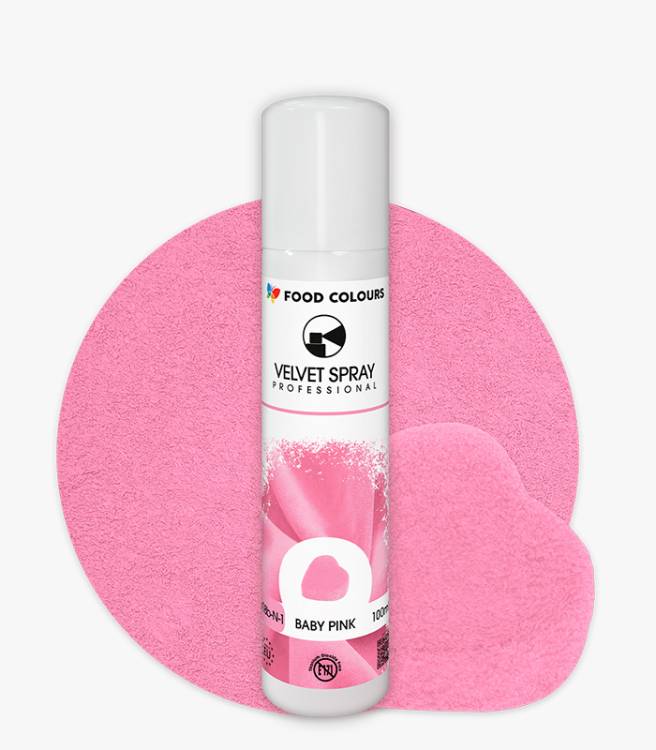 Obrázek k výrobku 26589 - Food Colours zamatový sprej Baby Pink (100 ml)