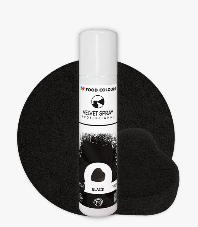 Obrázek k výrobku 26587 - Food Colours zamatový sprej Black (100 ml)