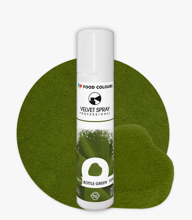 Obrázek k výrobku 26831 - Food Colours zamatový sprej Bottle Green (100 ml)