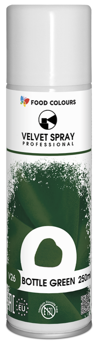 Obrázek k výrobku 25695 - Food Colours zamatový sprej Bottle Green (250 ml)