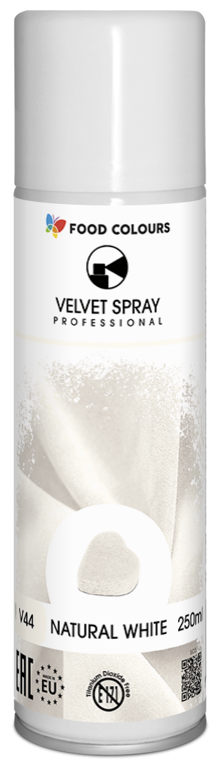 Obrázek k výrobku 17732 - Food Colours zamatový sprej Natural White (250 ml)