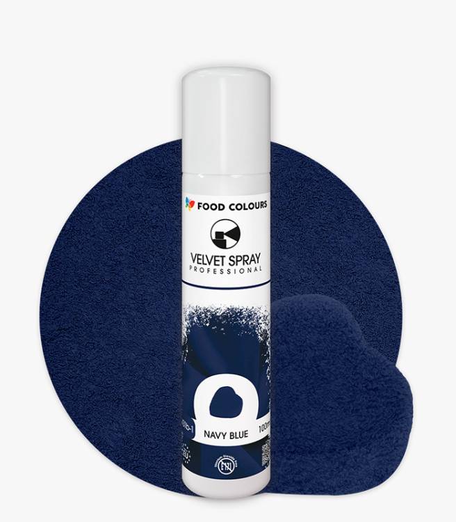 Obrázek k výrobku 26586 - Food Colours zamatový sprej Navy Blue (100 ml)