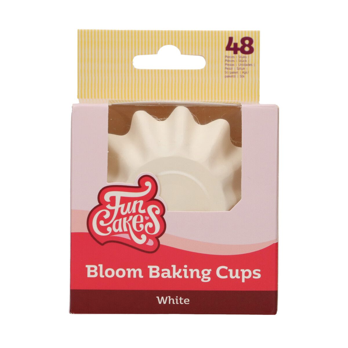 Obrázek k výrobku 26886 - FunCakes Bloom košíčky na pečenie - biele (48 ks)