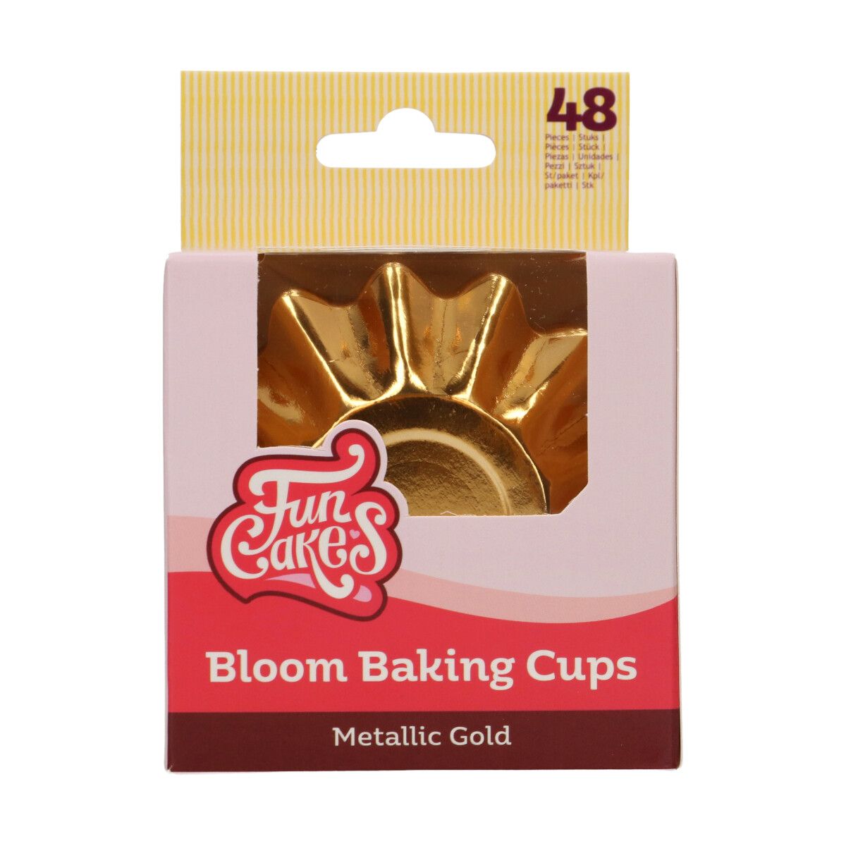 Obrázek k výrobku 26885 - FunCakes Bloom košíčky na pečenie - metalicky zlaté(48 ks)