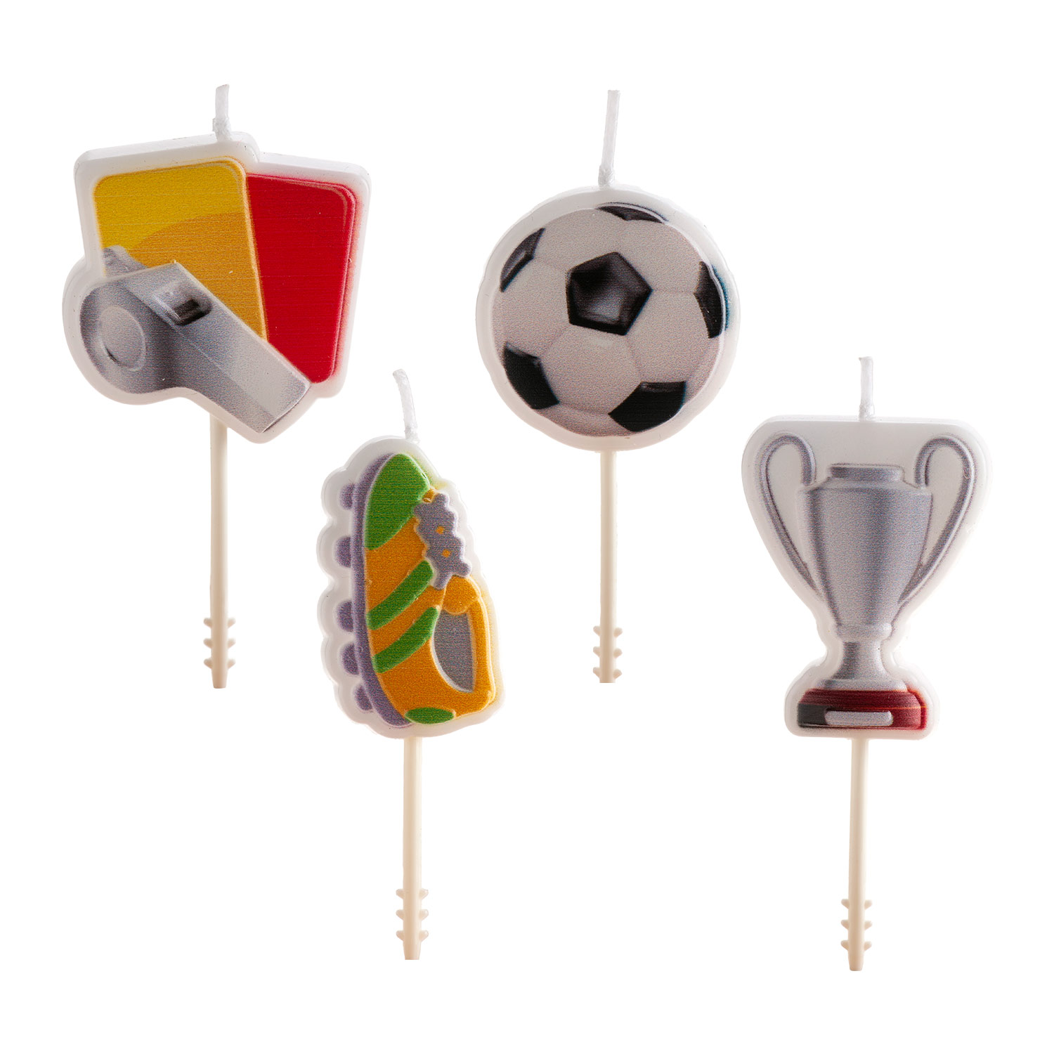 Obrázek k výrobku 25560 - Futbalové narodeninové sviečky 4 modely 8cm (1ks)