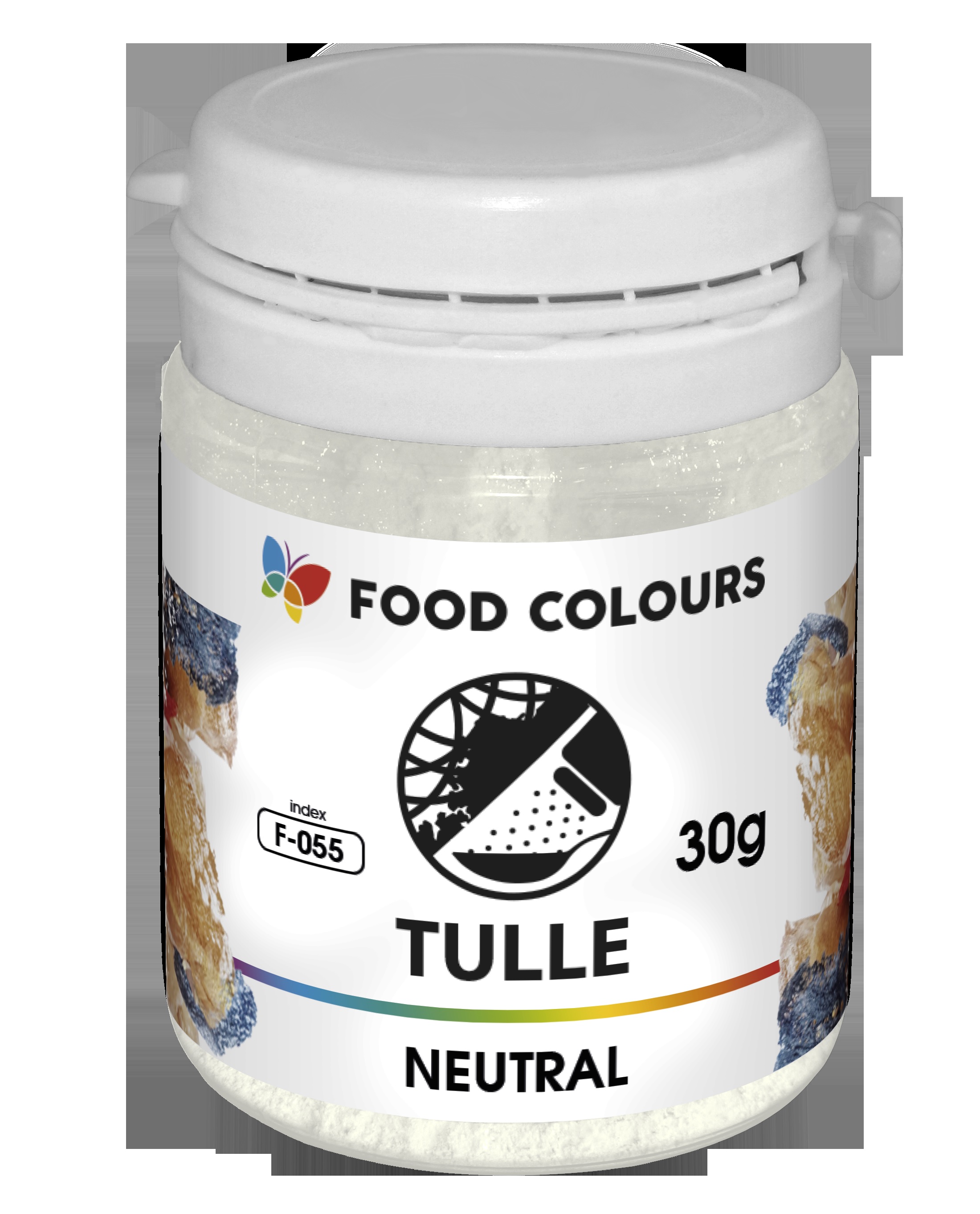 Obrázek k výrobku 23838 - Jedlá prachová farba Neutral Tulle  20g