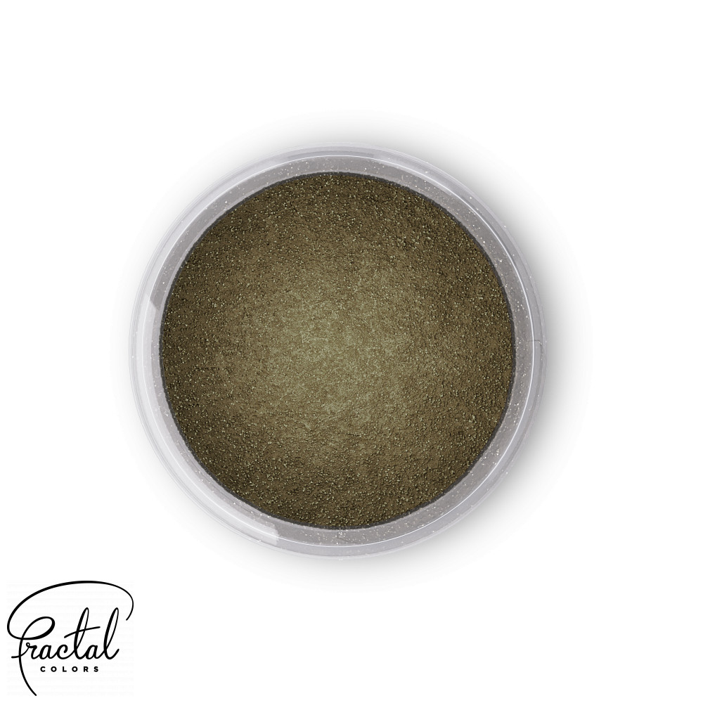 Obrázek k výrobku 23656 - Jedlá prachová perleťová farba Fractal - Golden Olive (1,6 g)