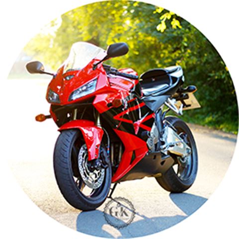 Obrázek k výrobku 20361 - Jedlý obrázok Pretekárska motorka červená (20 cm)