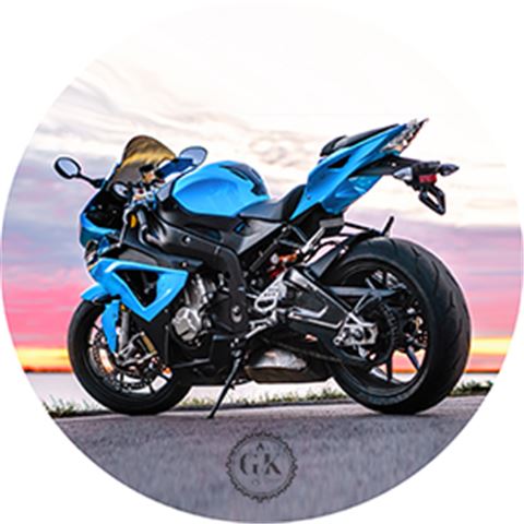 Obrázek k výrobku 21975 - Jedlý obrázok Pretekárska motorka modrá (20 cm)
