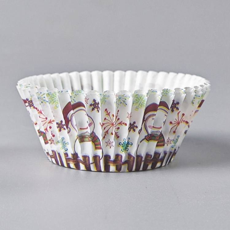 Obrázek k výrobku 27308 - Košíčky na muffiny s vianočným motívom Snehuliaci (100 ks)