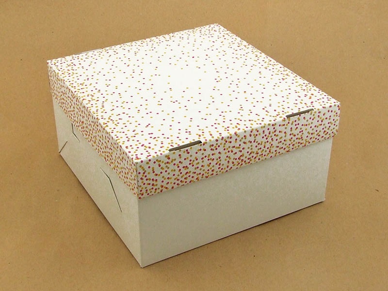 Obrázek k výrobku 24009 - Krabica svadobná Farebné bodky(21x20x11cm) 1ks