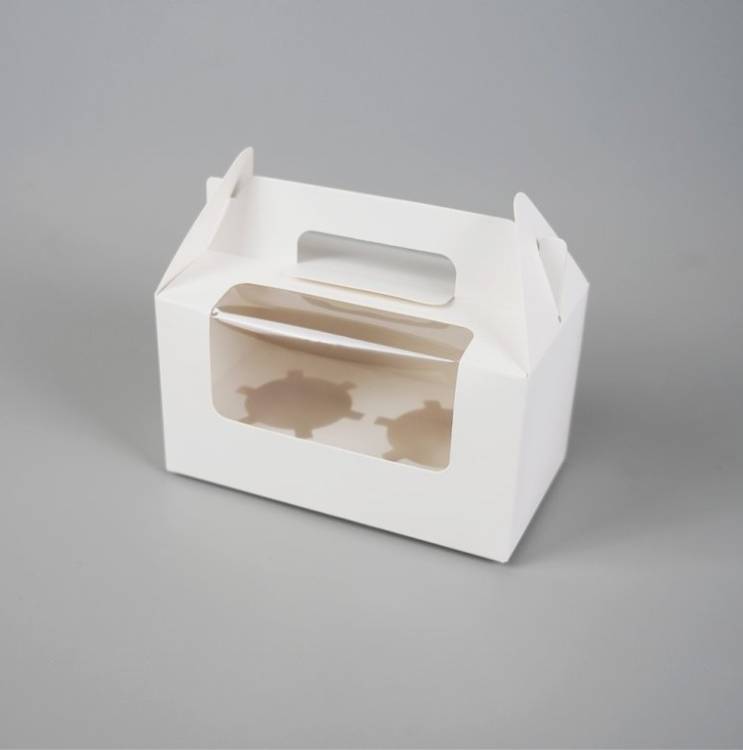 Obrázek k výrobku 26542 - Krabička na 2 ks cupcakes s vložkou (16,5 x 9,2 x 8,7 cm)