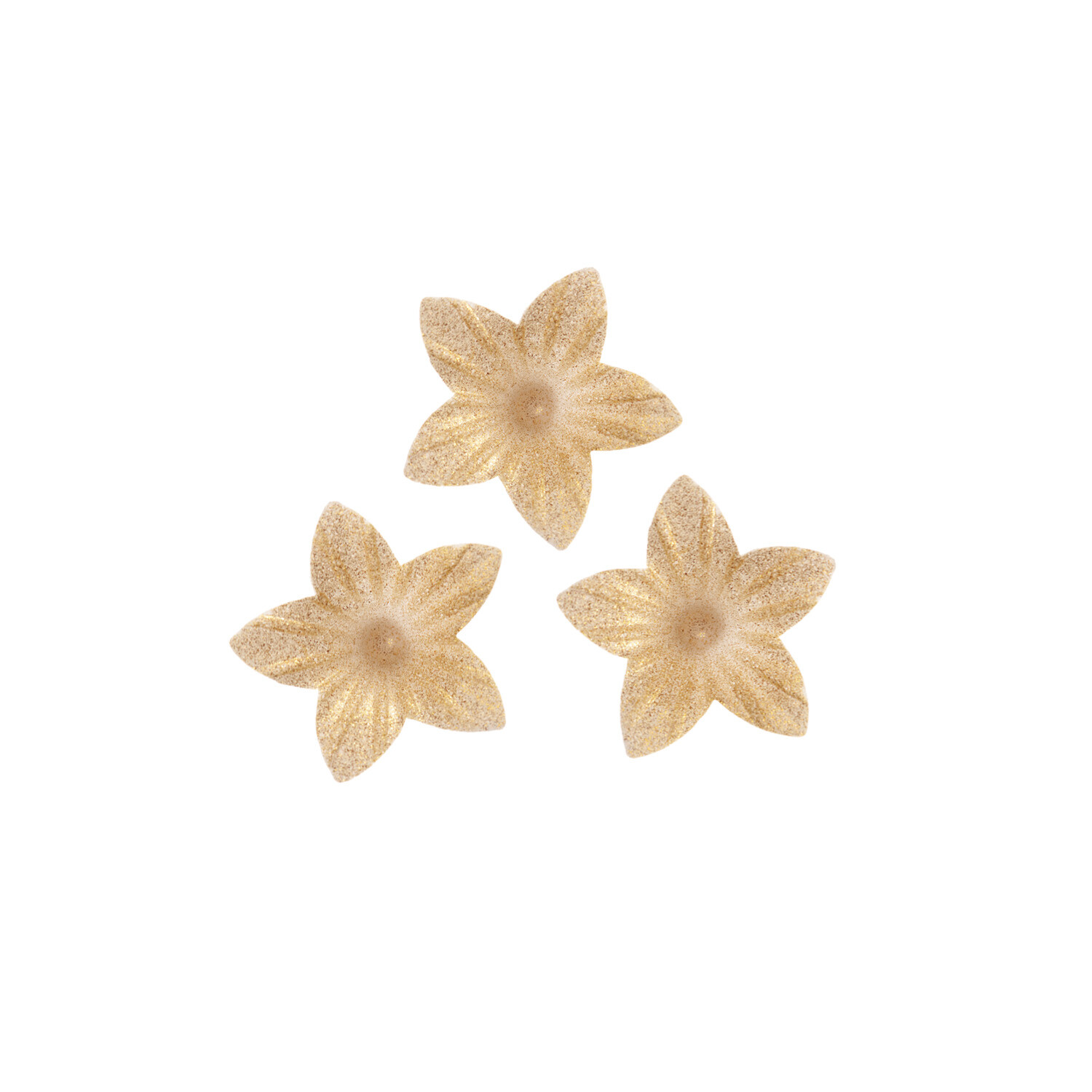 Obrázek k výrobku 27049 - Mini oblátkové kvety zlatá  farba (2cm) 50ks