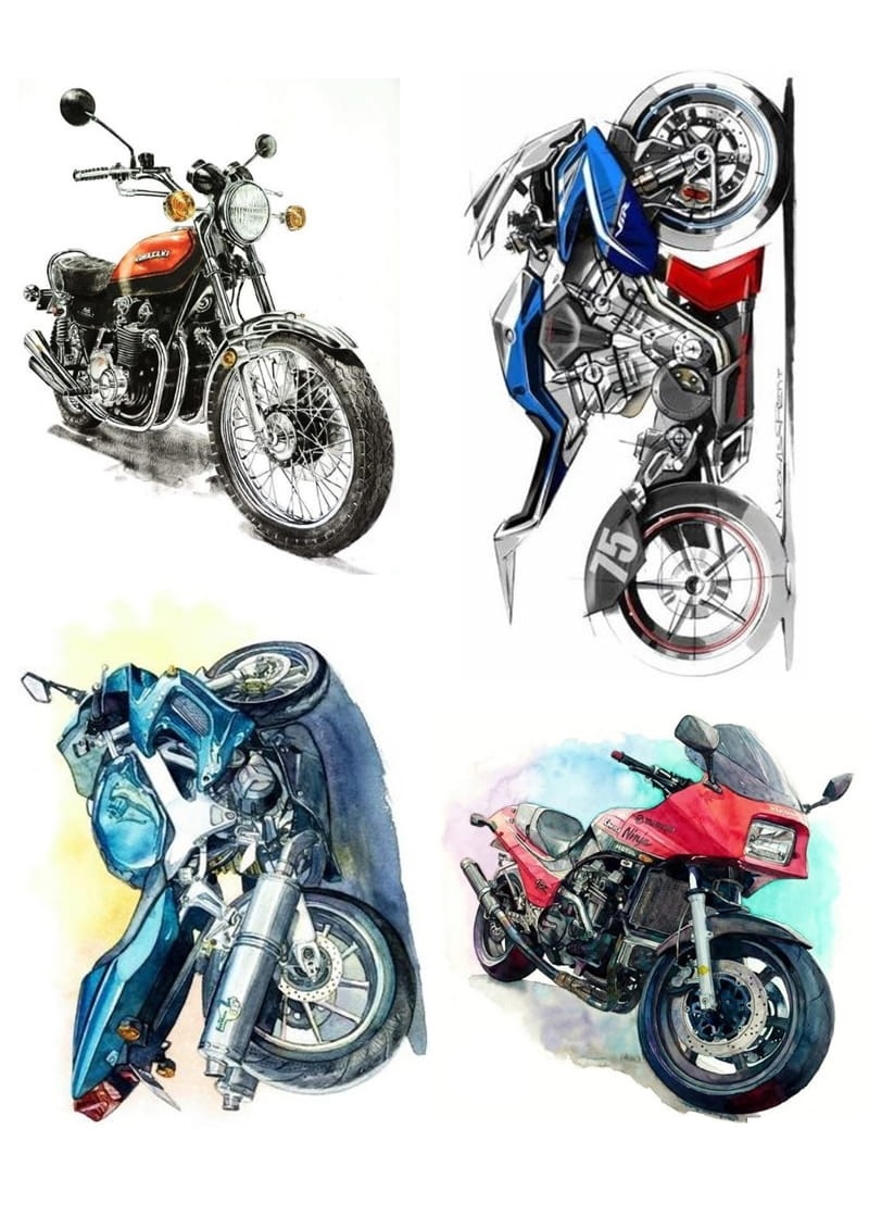 Obrázek k výrobku 23376 - Oblátka Motorky (A4)