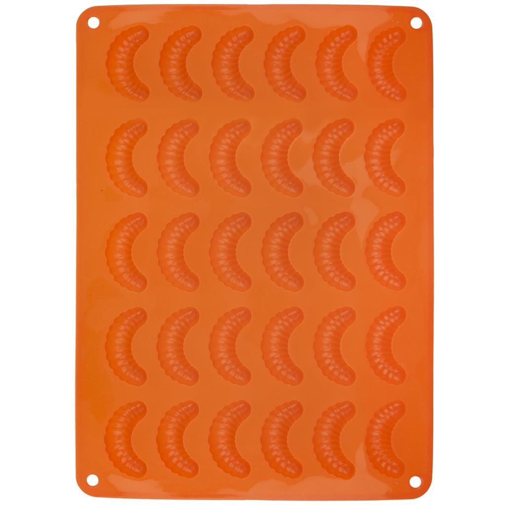 Obrázek k výrobku 21616 - Orion Silikónová forma na pečenie Rožky (30 ks) oranžová