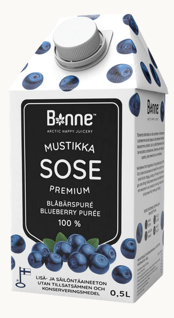 Obrázek k výrobku 26083 - Ovocné pyré 100% čučoriedky 0,5l - Bonne