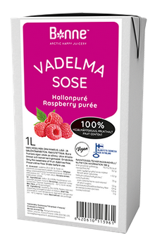 Obrázek k výrobku 26077 - Ovocné pyré 100% malina 1l - Bonne