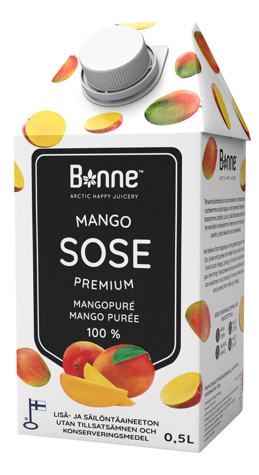 Obrázek k výrobku 26085 - Ovocné pyré 100% Mango 0,5l - Bonne