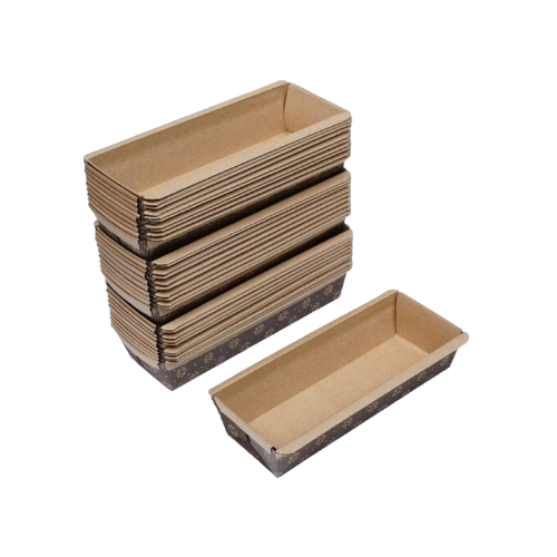 Obrázek k výrobku 22286 - Papierová forma na pečenie 265x75x30 Rakva hnedá s potlačou