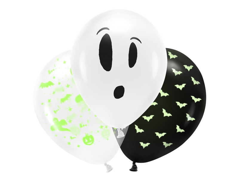 Obrázek k výrobku 20931 - PartyDeco balóniky čierne Halloween BOO! (3 ks)
