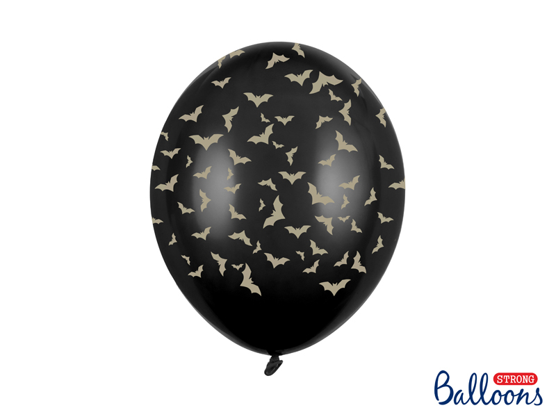 Obrázek k výrobku 20084 - PartyDeco balóniky čierne s netopiermi 50 ks