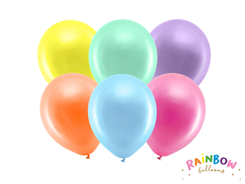 Obrázek k výrobku 20878 - PartyDeco balóniky  metalické Dúha (10 ks)