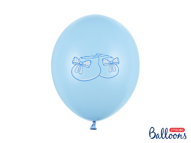 Obrázek k výrobku 20954 - PartyDeco balóniky pastelové modré papučky (6 ks)