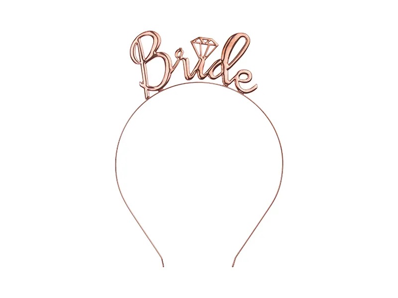 Obrázek k výrobku 22302 - Partydeco čelenka "Bride" nevesta ružové zlato