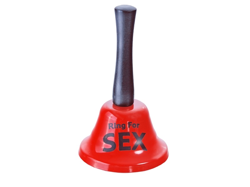 Obrázek k výrobku 22445 - PartyDeco červený zvonček s nápisom\" Ring for sex\" (1 ks)